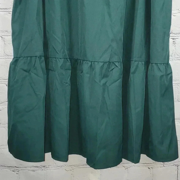 COOLMEE MATERNITY Hunter Green Long-sleeved Dress Stretchy - Picture 8 of 11